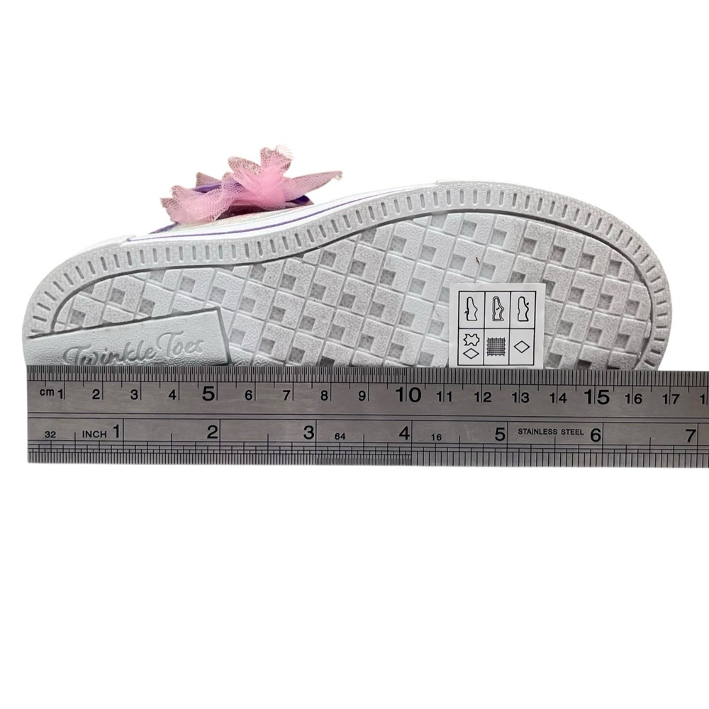 Skechers Twinkle Sparks Toddler Girls Slip-on Shoes Size 8 Lavender Purple Pink - Picture 12 of 13